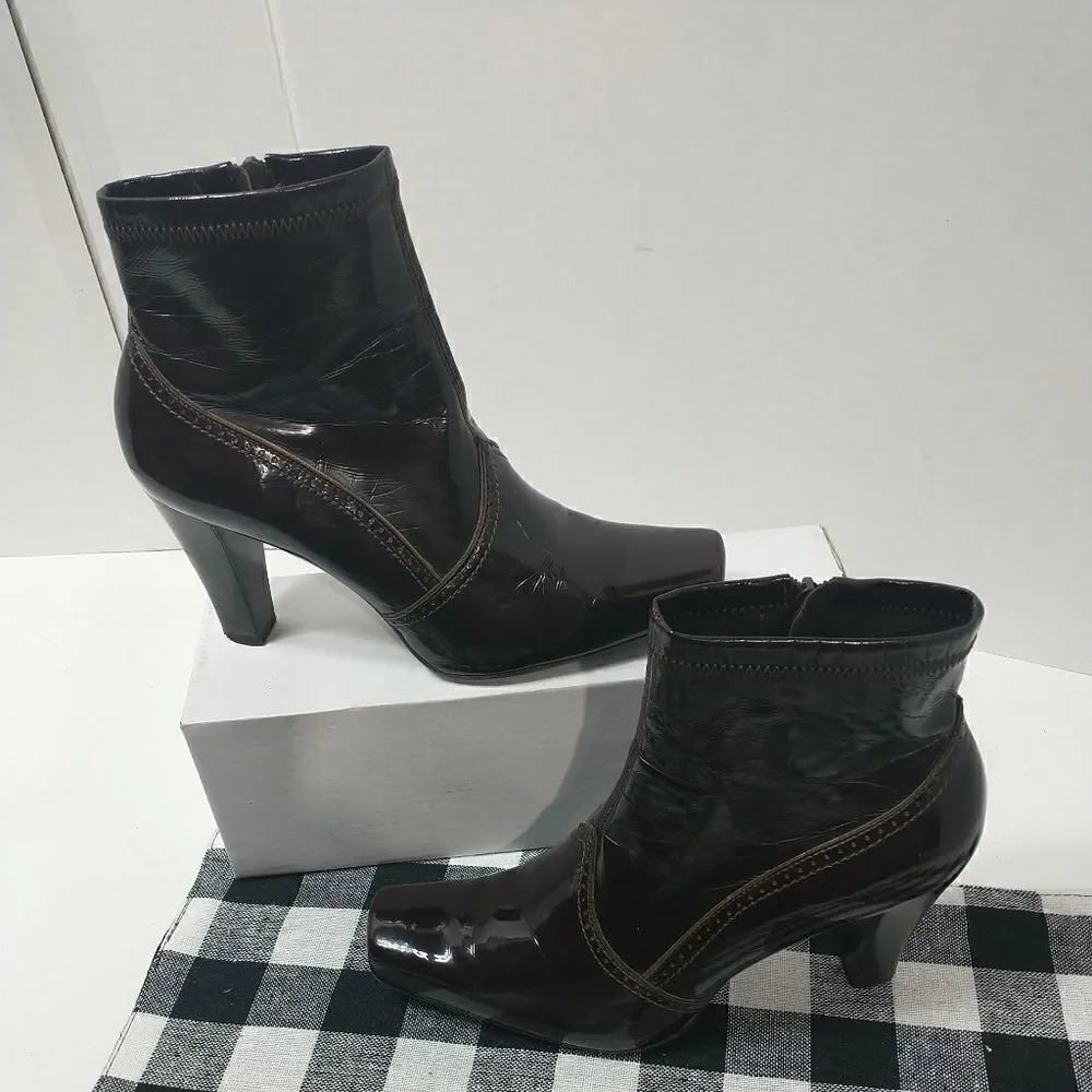 Franco Sarto Ankle Bootie, Women’s Size 6M Brown
